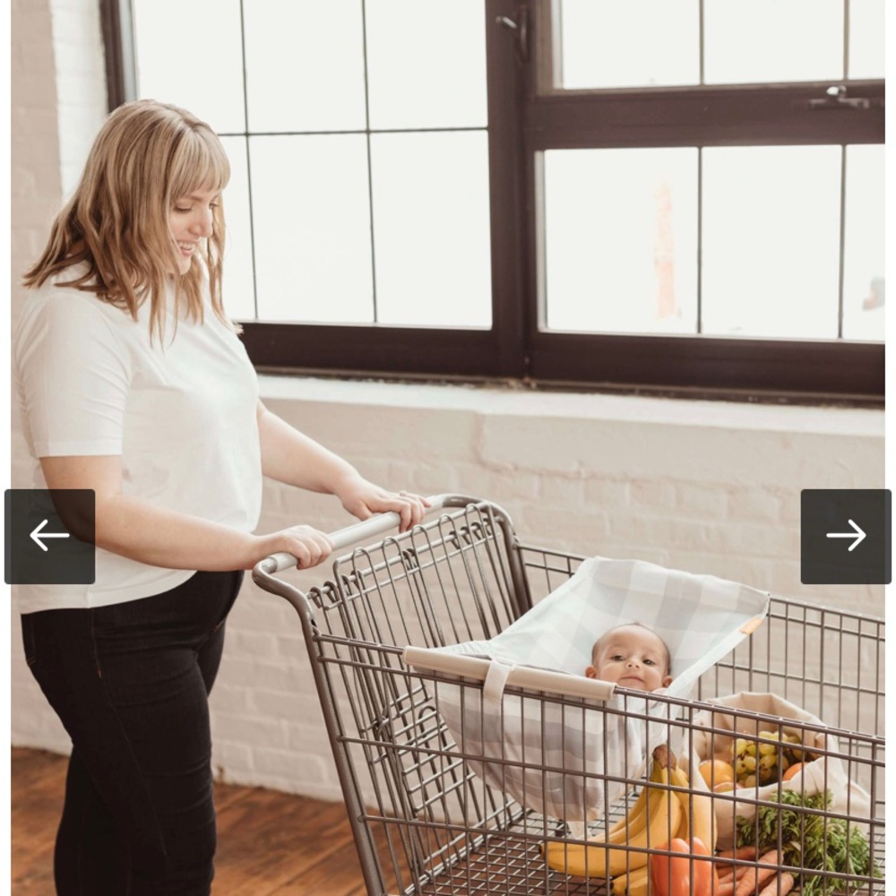 BINXY baby shopping cart hammock- Buffalo Check sold out on website